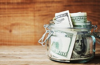 Jar full of money