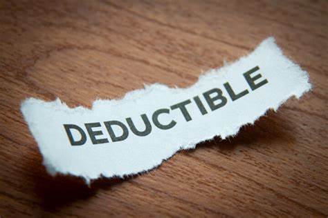 The word “Deductible” underlined with marker